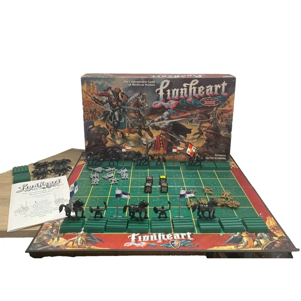 Vintage Lionheart Board Game Parker Brothers Medieval Warfare Strategy Complete
